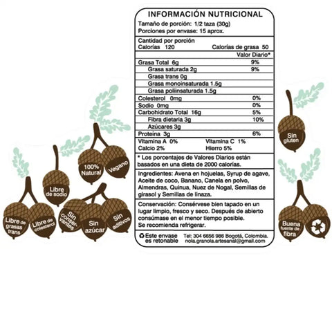 Granola Banano-Canela x 470gr