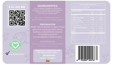 Granola Coco-Arándano x 470gr